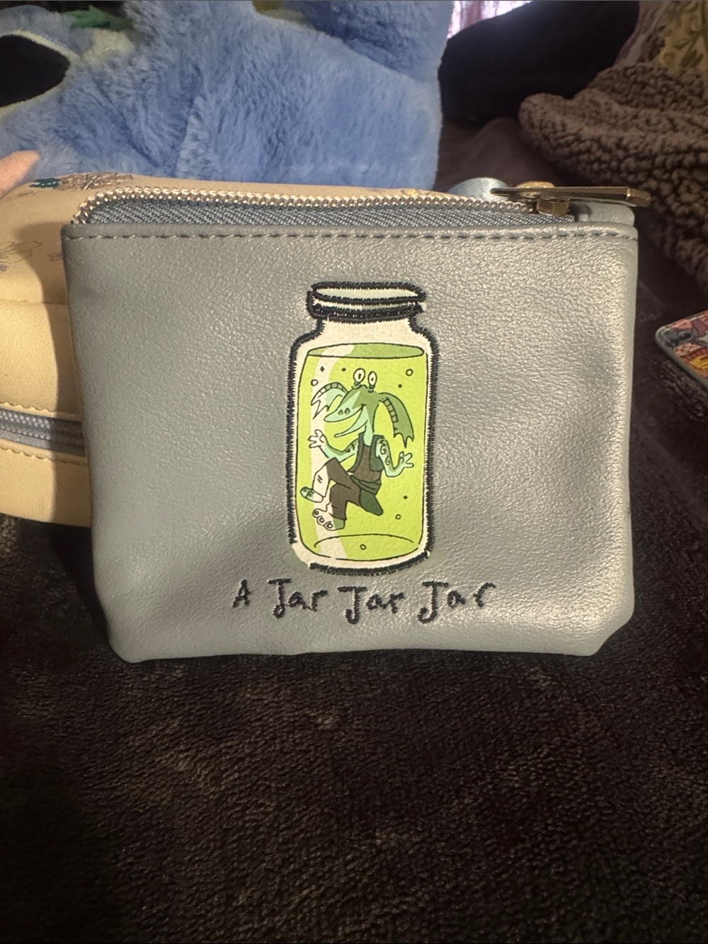 A Jar Jar Jox Blue Leatherette Pouch